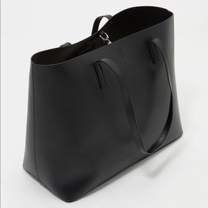 Faux-Leather Medium Tote Bag